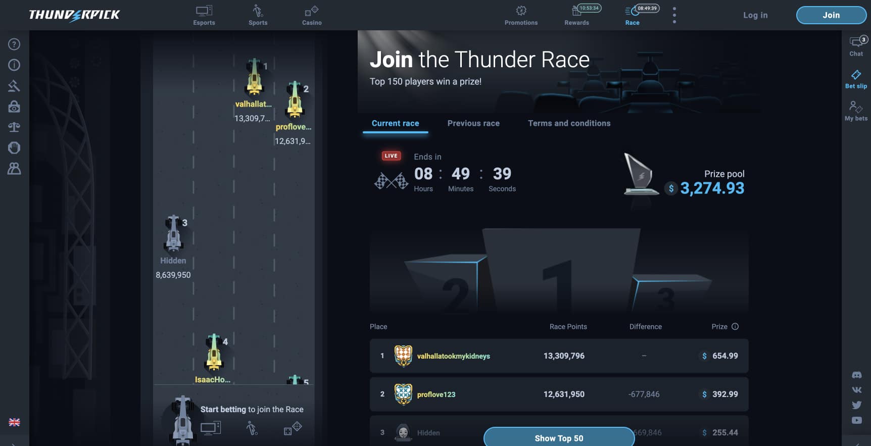 thunderpick-race